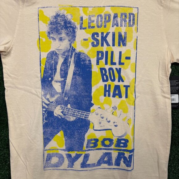 Bob Dylan Leopard-Skin Pill-Box Hat Rock T-Shirt Size Medium - Picture 2 of 4